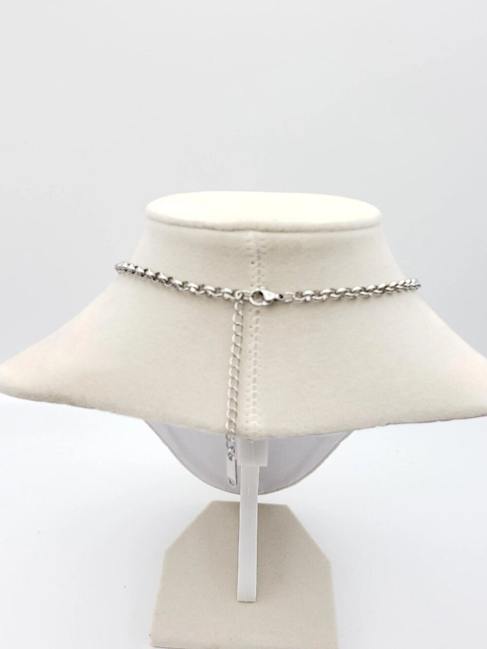 Authentic Louis Vuitton Vintage Silver Padlock Necklace✦Unbranded Silver Plated - Picture 6 of 13